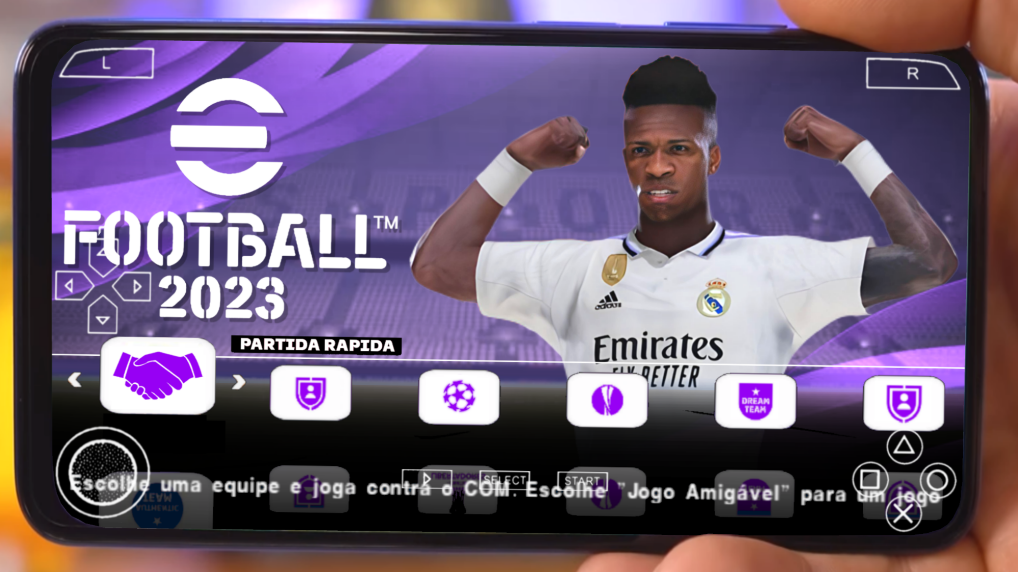 PES Efootball 2023 para ppsspp/PSP para Android Brasileirão+ Europeu . 