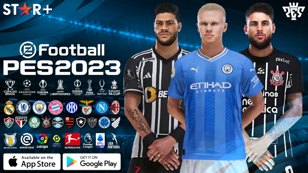 EFOOTBALL PES 2023 PPSSPP BRASILEIRÃO A+B E EUROPEUS + COPA DO