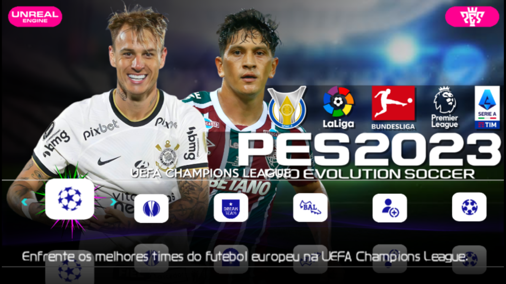 PES Efootball 2023 para ppsspp/PSP para Android Brasileirão+ Europeu . 