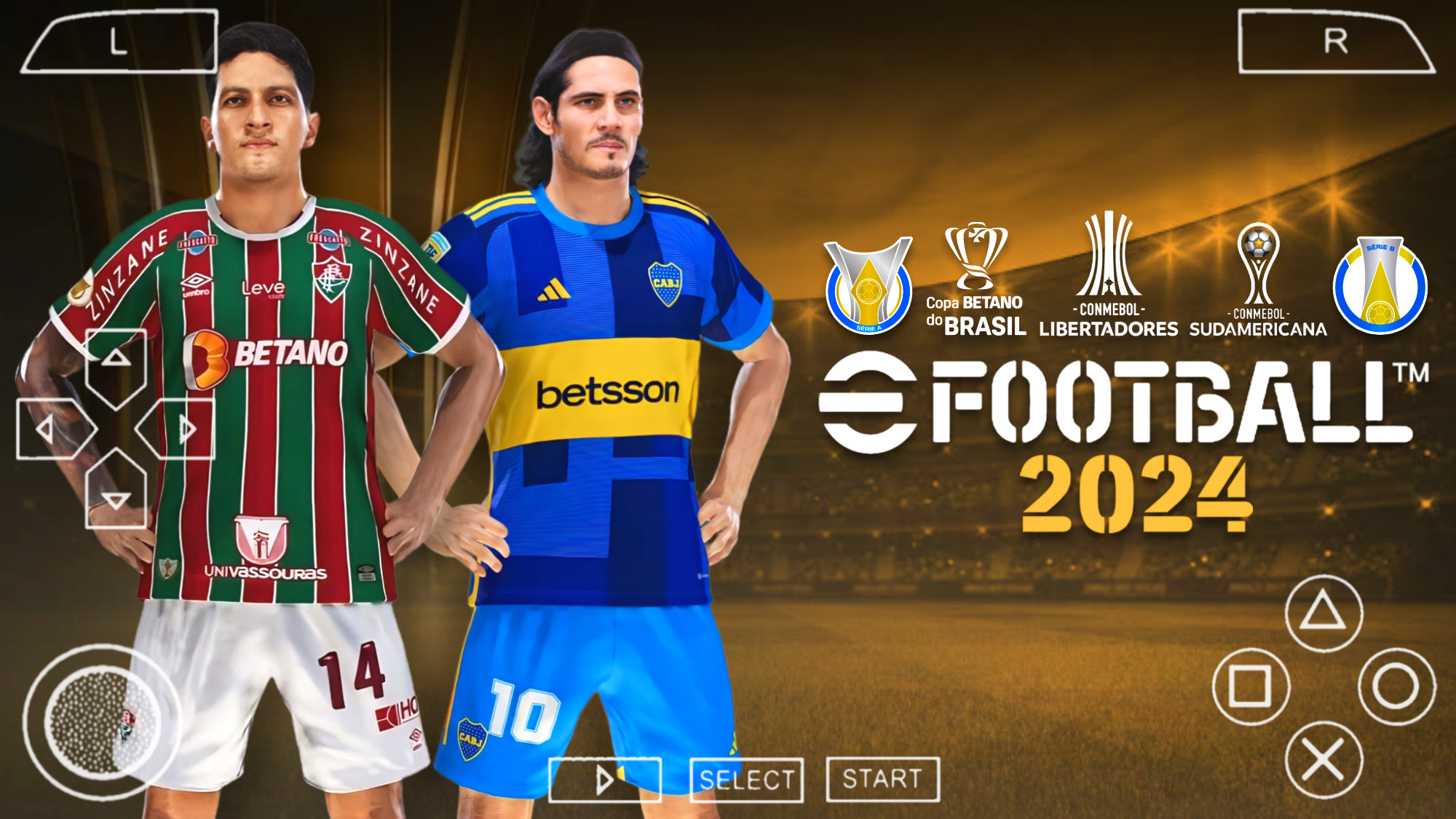 EFOOTBALL PES 2024 PPSSPP BRASILEIRÃO e EUROPEUS COPA LIBERTADORES NOVAS  TRANSFERÊNCIAS + KITS 23/24 